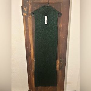 BB Dakota x Steve Madden Large dark green mock midi dress